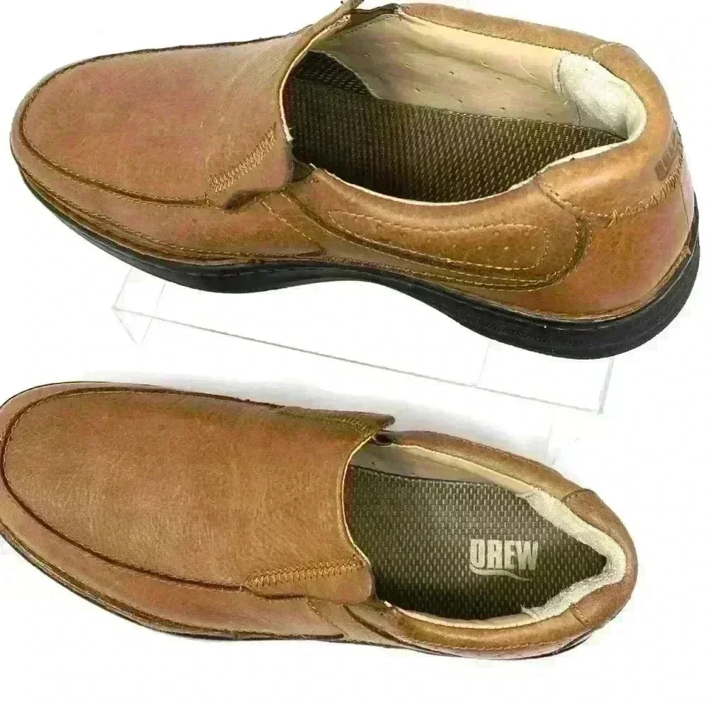 DREW Bexley tan tumbled leather nappa Sz 11.5 M New